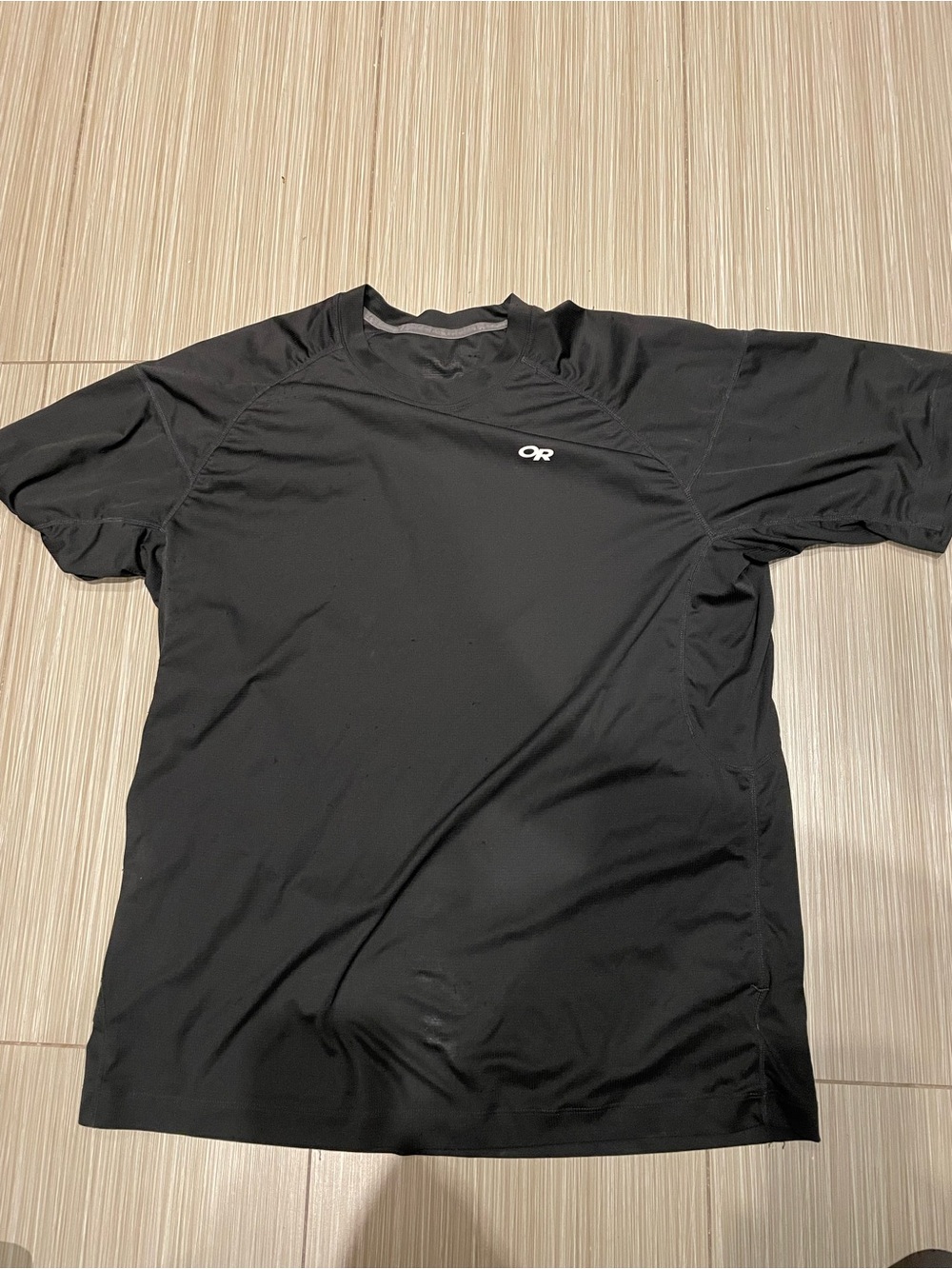 Outdoor Research Black Short-Sleeve Active Tee with Chest Logo